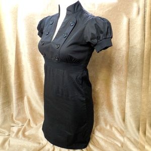 Vanity High Collar Little Black Dress Size Small S